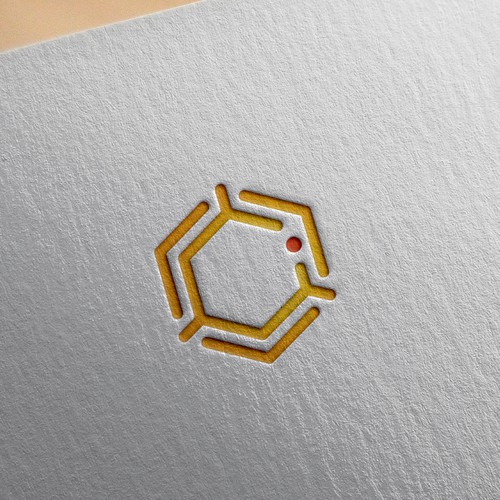 Beehive logo with the title 'Abstract icon for Bee Scanning Company'