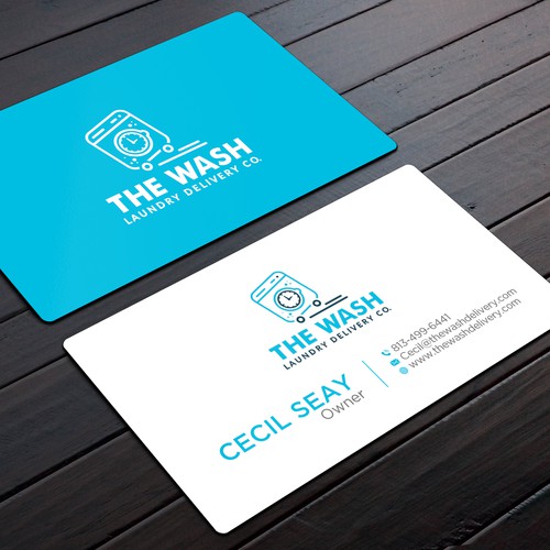 Laundry design with the title 'Corporate Business Card Design'