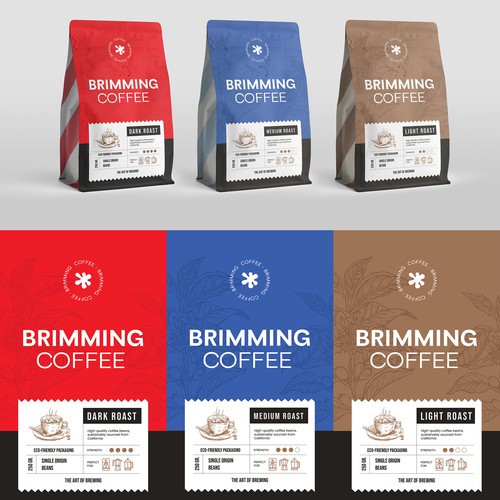 Coffee packaging with the title 'Coffee packaging concept'