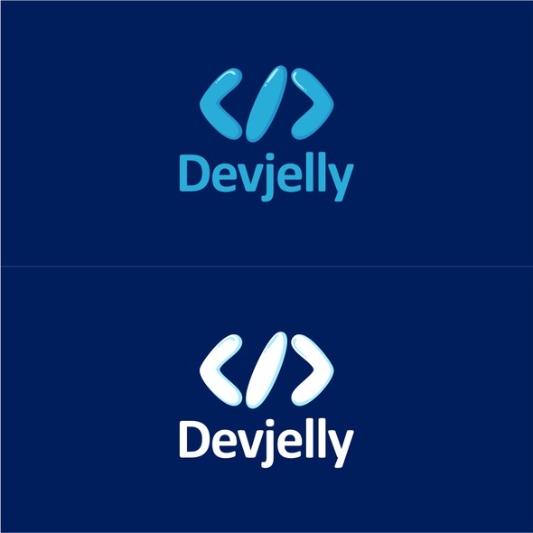 Programmer logo with the title 'devjelly logo concept'