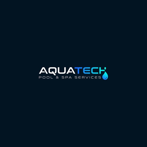 Retail brand with the title 'AquaTech Logo Design'