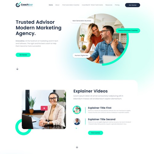 Professional website with the title 'Creating the Brand Identity for a next generation/challenger Shark Tank business'