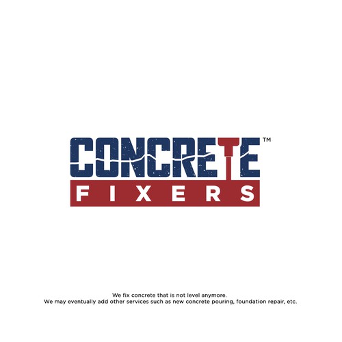 Concrete design with the title 'Concrete Fixers Logo '