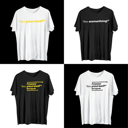 Happy t-shirt with the title 'Bee something'