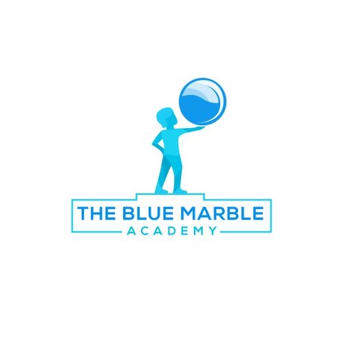 Marble design with the title 'The Blue Marble Academy'