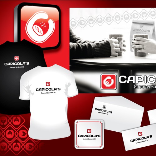 Pizza logo with the title 'Capicola's Gourmet Sandwich CO. needs a national brand logo'