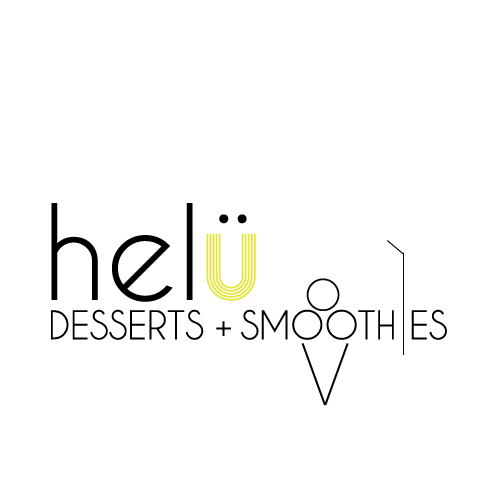 Scandinavian logo with the title 'Logo concept for Dessert Cafe Helü'