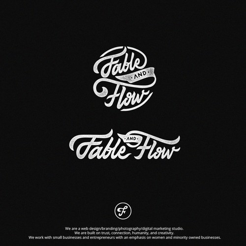 Hand-lettered logo with the title 'Fable and Flow'