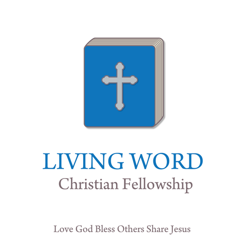 Bible logo with the title 'Living Word Christian fellowship - Bible'