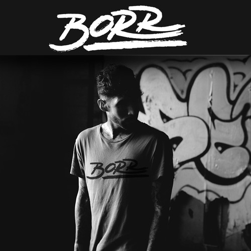 Brush stroke design with the title 'BORR'
