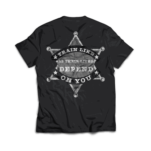 Sheriff design with the title 'Grunge t-shirt'