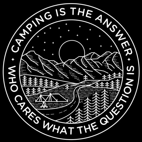 Outdoor t-shirt with the title 'CAMPING T - SHIRT'