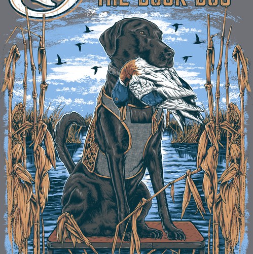 Dog t-shirt with the title 'Duke the Duck Dog'