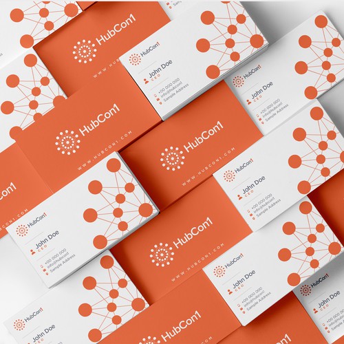 Professional brand with the title 'Creative Logo design for HubCon1'