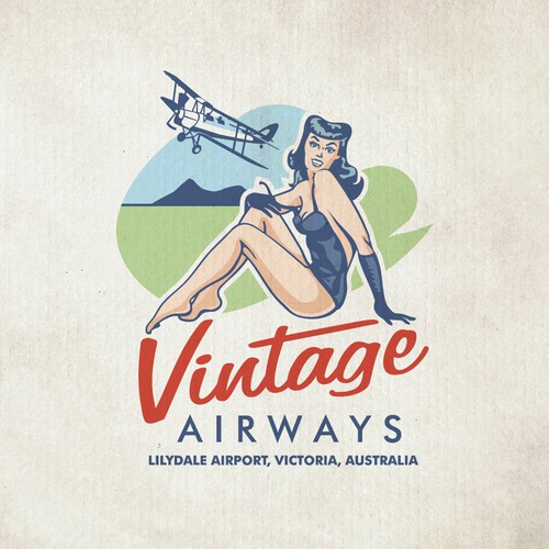 Logo with the title 'Vintage logo design'