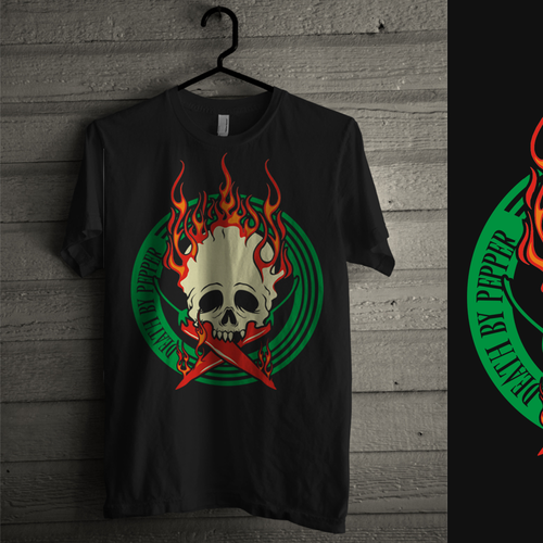 Pepper design with the title 'restaurant tees'