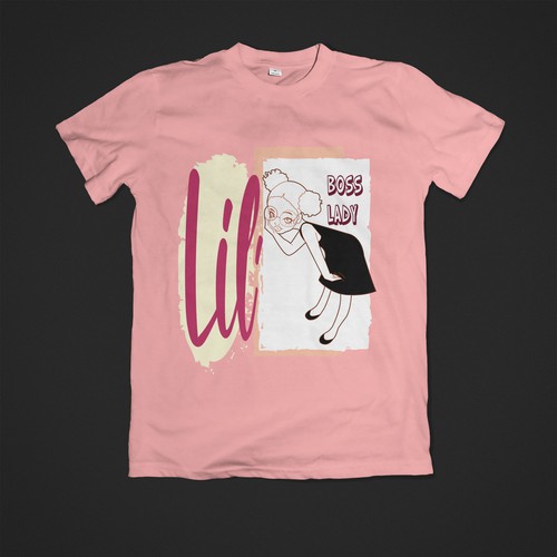 pink t shirt logo