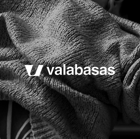 Model logo with the title 'VALABASAS'