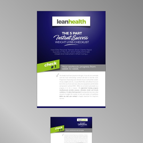 Personal trainer design with the title 'Diseño de PDF para un Entrenador personal'