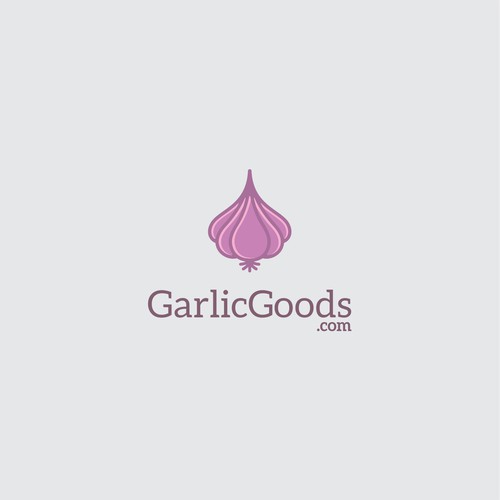 Garlic logo with the title 'Logo concept for GarlicGoods.com'