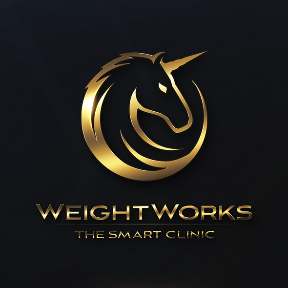 Weight logo with the title 'WeightWorks The Smart Clinic Logo design'