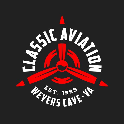 Service logo with the title 'Strong logo for aircraft maintenance'