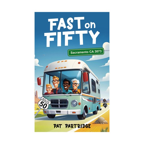 Friendship design with the title 'Fast on Fifty Book Cover'