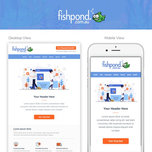 Newsletter design with the title 'Newsletter Design'