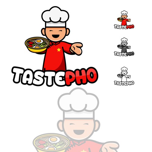 Asian logo with the title 'Noodle/Catering Logo'