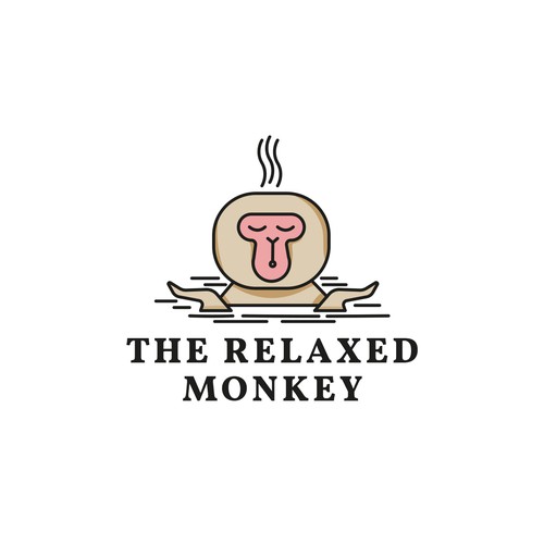 Monkey logo with the title 'the relaxed monkey '