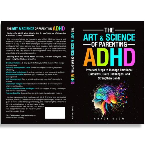 Health book cover with the title 'Book Cover for Parenting ADHD'