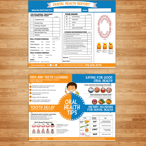 Dental design with the title 'PostCard For Kid Dental '