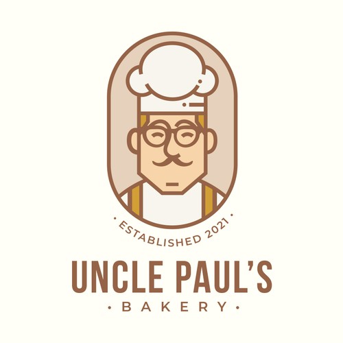 Cake logo with the title 'Uncle Paul's Bakery'