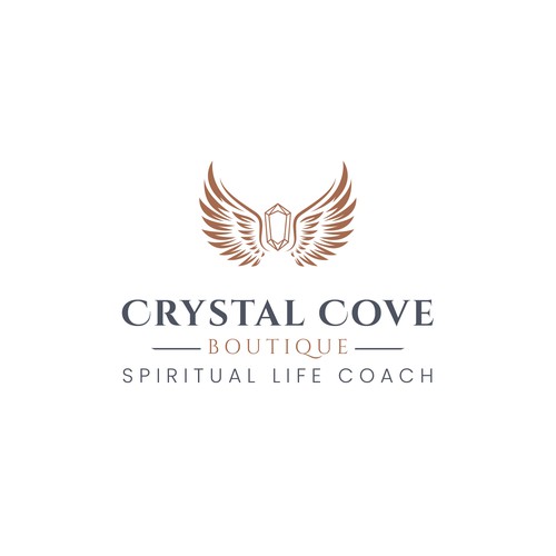 Boutique brand with the title 'Crystal Cove Boutique and Spiritual Life Coaching'