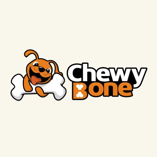 Bone logo with the title 'Dog Toys Brand Logo'
