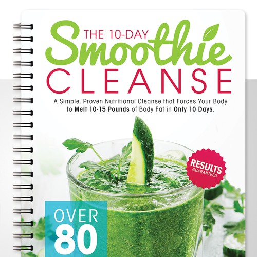 Diet design with the title 'eBook cover for The 10-day Smoothie Cleanse book'
