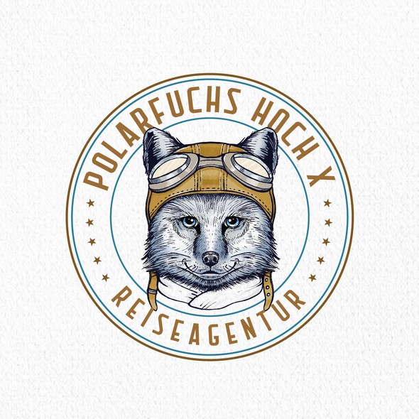 Fox design with the title 'Polarfuchs Hoch X'