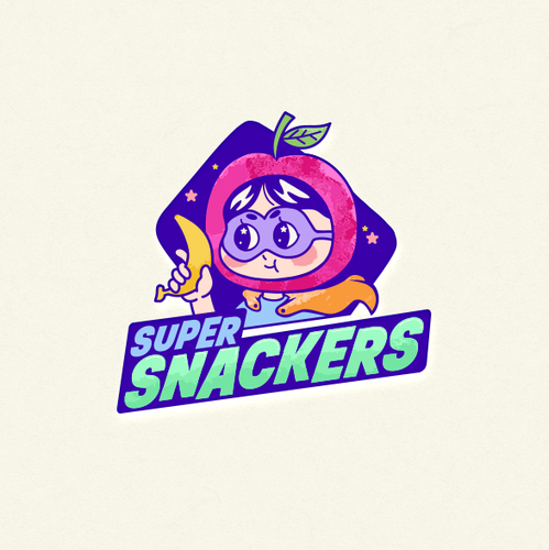 Apple logo with the title 'SUPER SNACKERS!'
