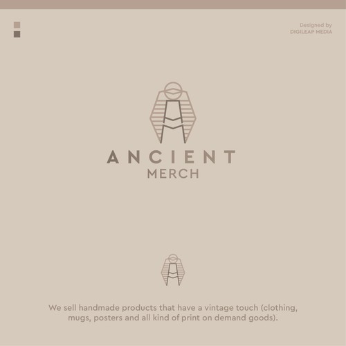 Ancient logo with the title 'Logo Design'