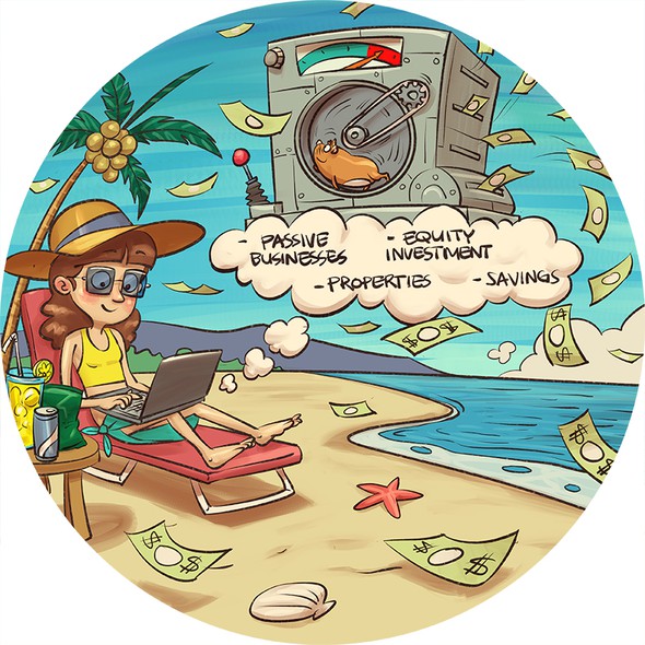 Sticker illustration with the title 'Sticker for Walth Event'