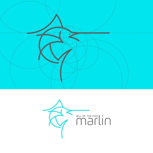 Marlin logo with the title 'Logo concept for Marlin'