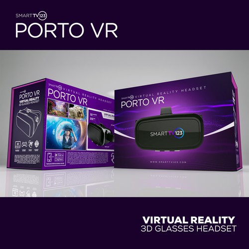 Glasses design with the title 'VR headset'