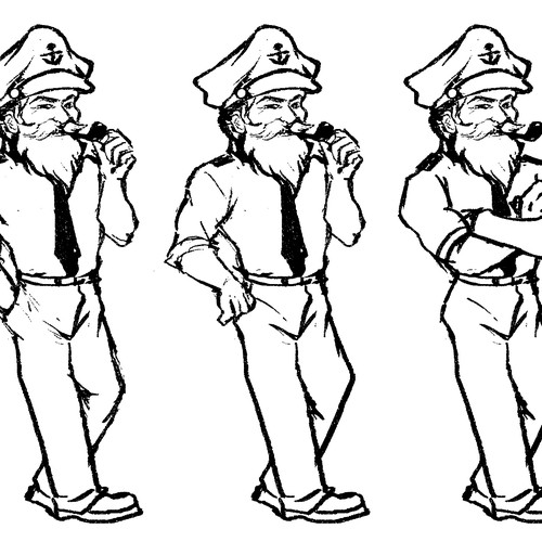 Beard artwork with the title 'badass looking Capatin！'