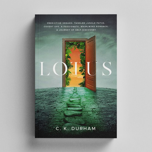 Journey design with the title 'Book Cover for Lotus'