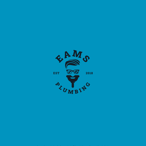 Plumbing brand with the title 'EAMS Plumbing Logo Design'