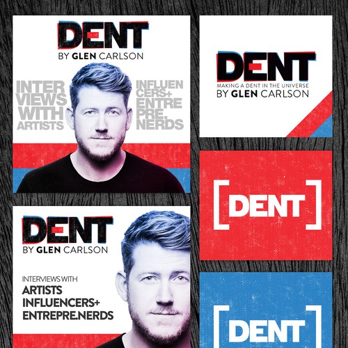 Podcast brand with the title 'Bold concept for Dent podcast brand'
