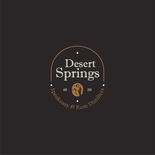 Alcohol brand with the title 'Desert Springs Logo'