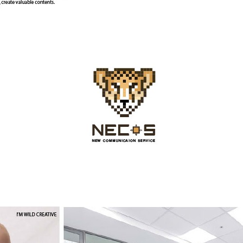 Tiger logo with the title '8-bit design illustration'
