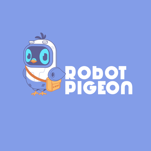 Mail design with the title 'Logo for Robot Pigeon'