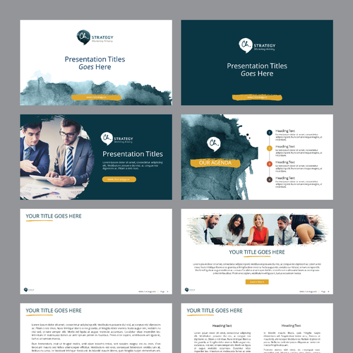 Brush design with the title 'PowerPoint Template'